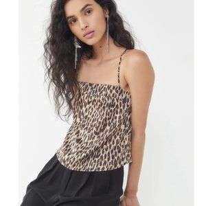 Uo Debbie Leopard Print Square-Neck Cami